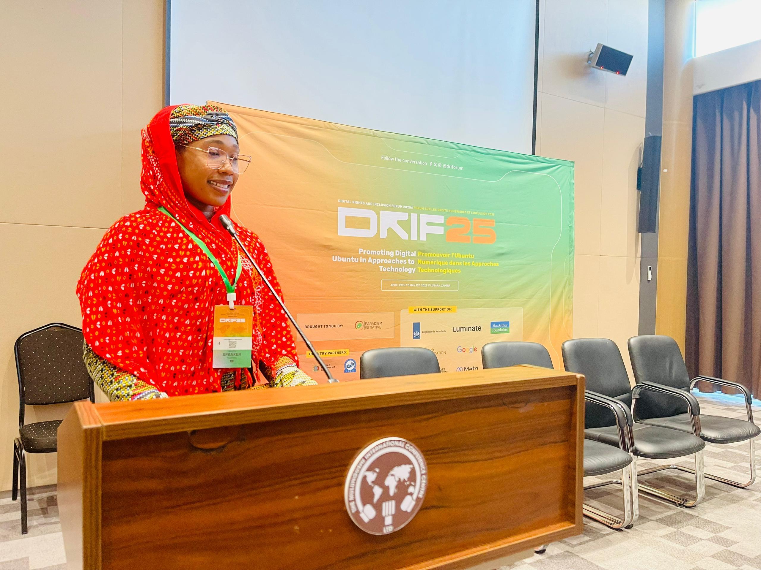 Speaking at DRIF25, Lusaka