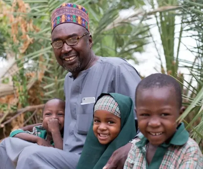 With children at the Foundation school